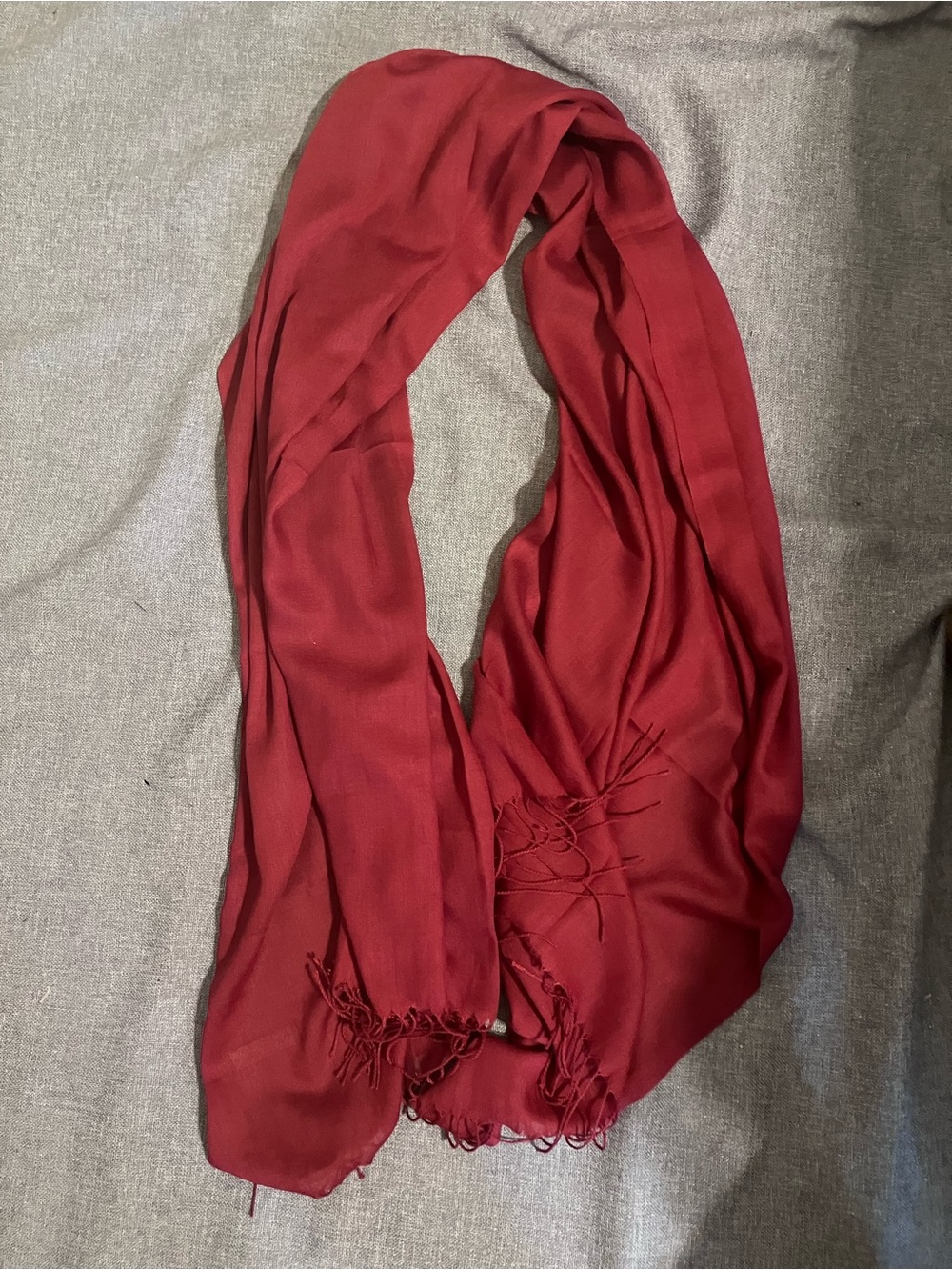 Red Women's Lightweight Cashmere Scarf